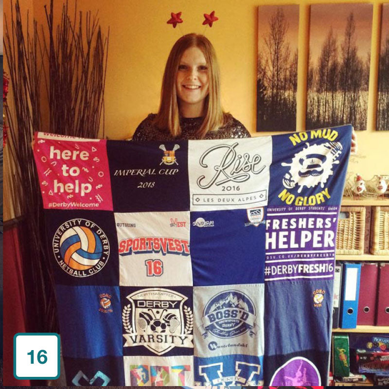 Normal Image | Too Many T-Shirts | T-Shirt Blanket | Memory Blanket | Custom T-Shirts Quilt - Sarah